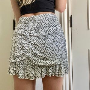 Urban Outfitters Floral White & Green Skirt🌿